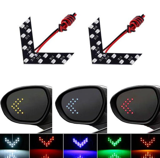 2pcs Arrow Panel 14 SMD LED Car Side Mirror Indicator Light Auto Turn Signal Light Car Styling LED Rear View Mirror AE - eZthings USA WE SORT ALL THE CRAZIEST GADGETS, GIZMOS, TOYS & TECHNOLOGY, SO YOU DON'T HAVE TO.