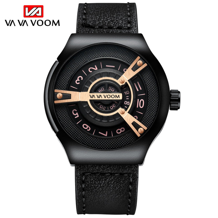 VAVA VOOM Brand VA-275 Creative Big Watch Men Fashions Sports Watches Men's Wrist Watch Men Luxury Casual Men Watch Leather Male Clock - eZthings USA WE SORT ALL THE CRAZIEST GADGETS, GIZMOS, TOYS & TECHNOLOGY, SO YOU DON'T HAVE TO.