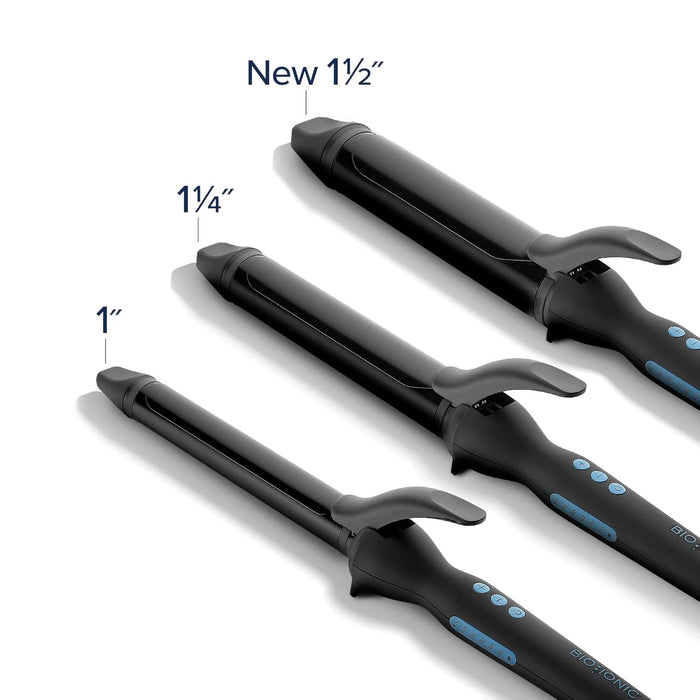 Bio Ionic Long Barrel Styler, Curling Iron with Moisture Heat Technology & NanoIonic MX, Versatile Curling Wand with Adjustable Heat Settings, Hair Curler with Extended Barrel