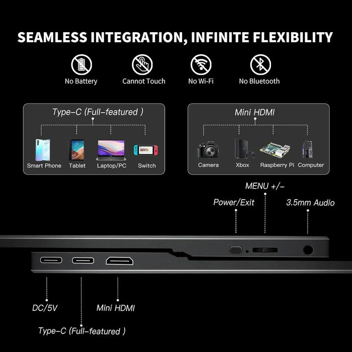 ReHisk RE-15.6SC -  Portable Monitor With Smart Cover - eZthings USA WE SORT ALL THE CRAZIEST GADGETS, GIZMOS, TOYS & TECHNOLOGY, SO YOU DON'T HAVE TO.