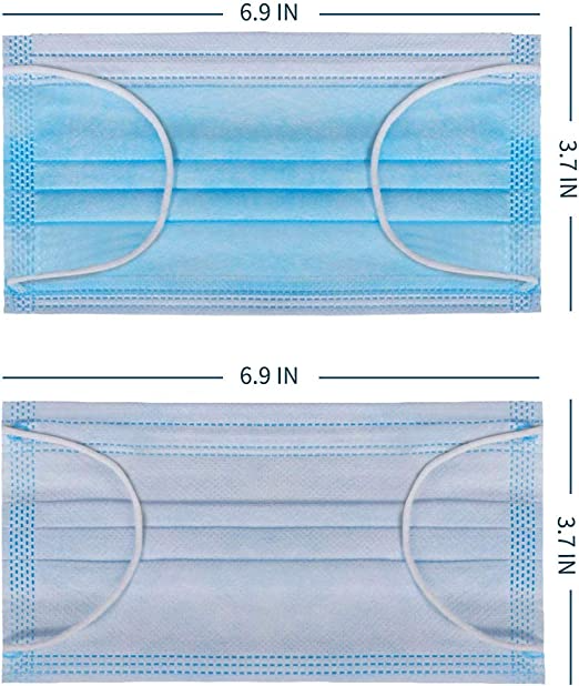 Disposable Face Masks for Personal Protective Equipment Safety (50 Masks) - eZthings USA WE SORT ALL THE CRAZIEST GADGETS, GIZMOS, TOYS & TECHNOLOGY, SO YOU DON'T HAVE TO.