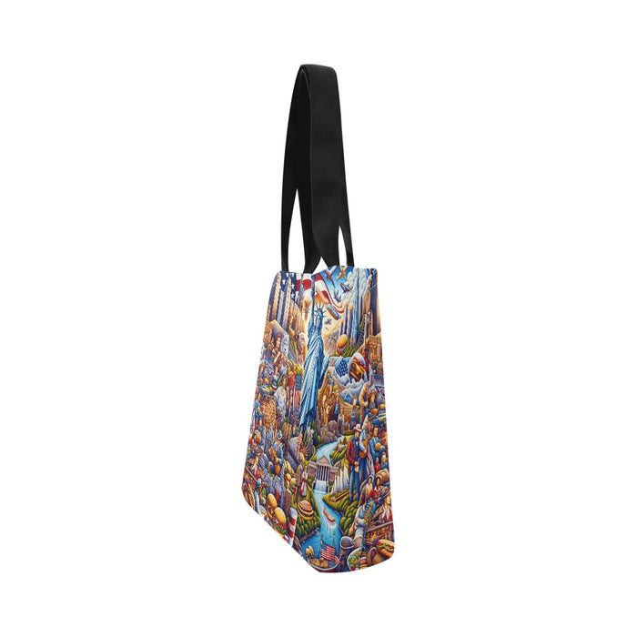All American Freedom NYC Liberty Dream USA Canvas Tote Bag - eZthings USA WE SORT ALL THE CRAZIEST GADGETS, GIZMOS, TOYS & TECHNOLOGY, SO YOU DON'T HAVE TO.