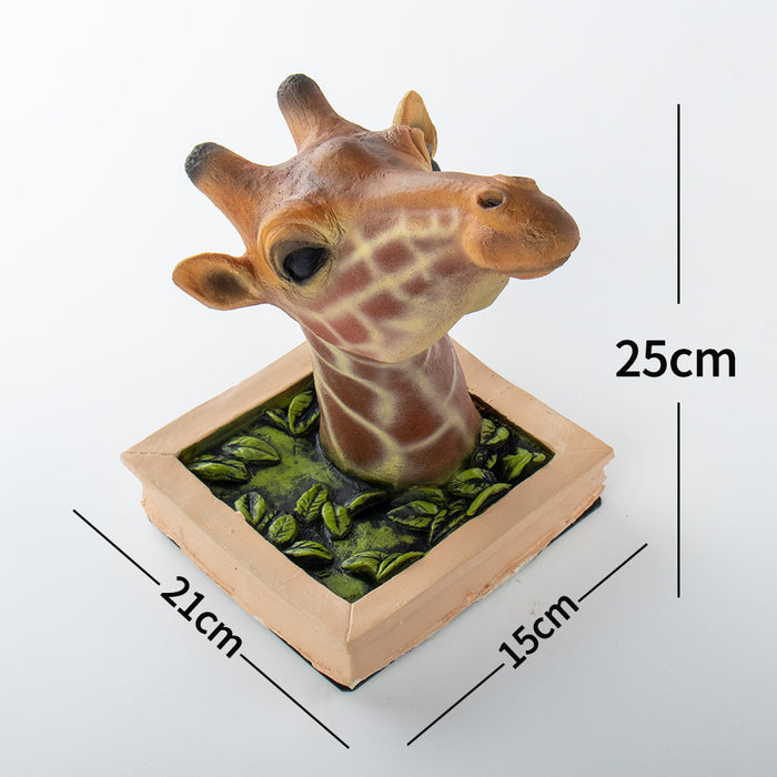 3D photo frame giraffe creative wall pendant simulation animal crafts living room decoration