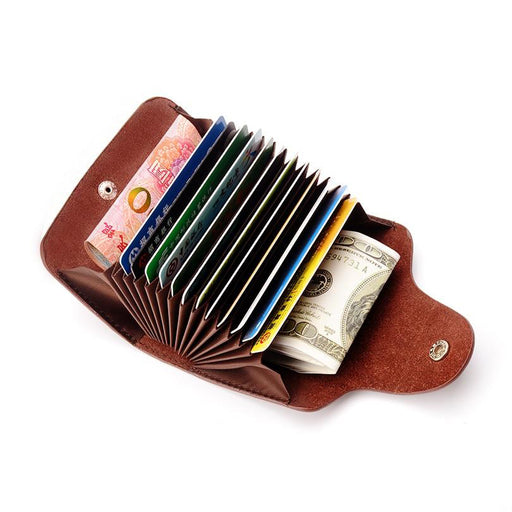 Genuine Leather Card Wallet for Men and Women Cowhide Business Card Holder Credit Card Purse - eZthings USA WE SORT ALL THE CRAZIEST GADGETS, GIZMOS, TOYS & TECHNOLOGY, SO YOU DON'T HAVE TO.