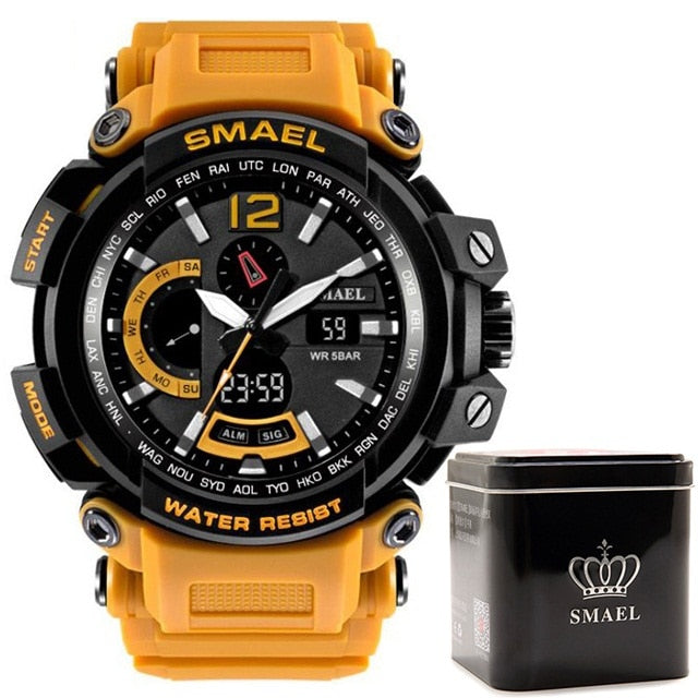 SMAEL 1702 Top Brand Luxury Sport Watch Men Digital Watches 5Bar Waterproof Military Dual Display Wristwatches Relogio Masculino - eZthings USA WE SORT ALL THE CRAZIEST GADGETS, GIZMOS, TOYS & TECHNOLOGY, SO YOU DON'T HAVE TO.