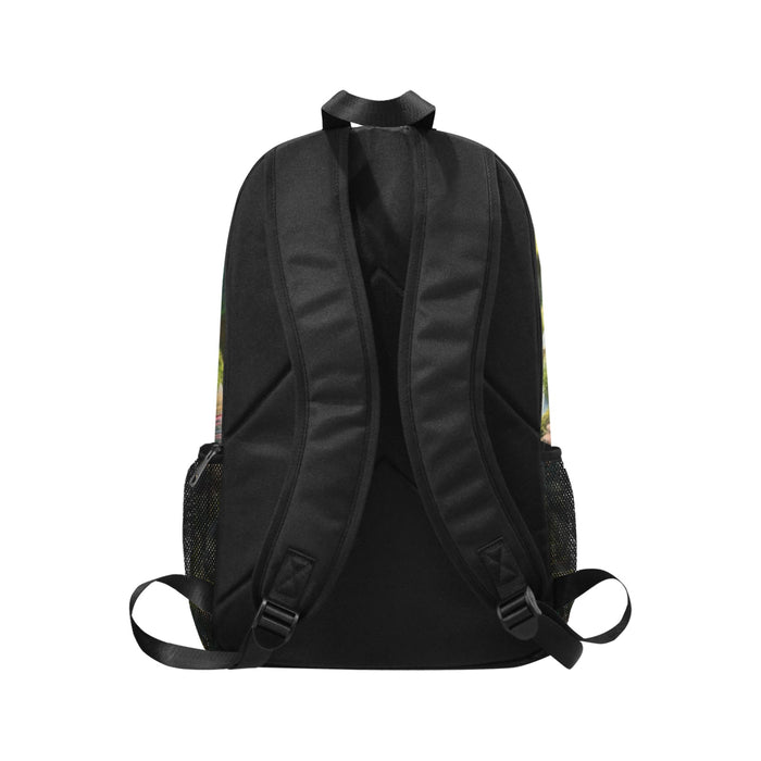 The sophistication of the Garden of Chess Fan Club Fabric Backpack with Side Mesh Pockets (1659)