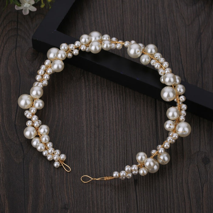 Handmade pearl twisted bead beaded soft chain headband headwear - eZthings USA WE SORT ALL THE CRAZIEST GADGETS, GIZMOS, TOYS & TECHNOLOGY, SO YOU DON'T HAVE TO.