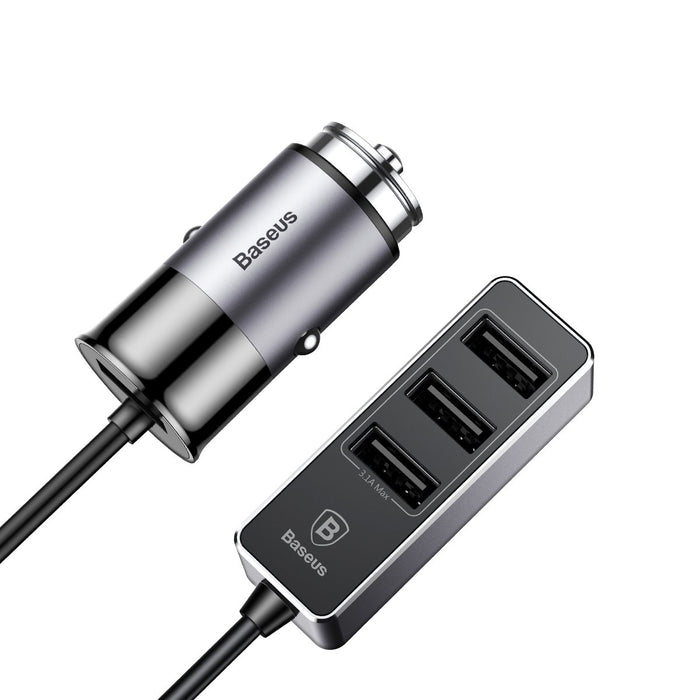Baseus 4 USB Multi Expander Car Charger 5.5A Adaptador de cargador de coche rápido de 4 puertos