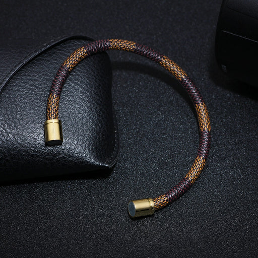 Leather Bracelets for Men and Women Jewelry Stainless Steel Magnetic Clasp Bracelets - eZthings USA WE SORT ALL THE CRAZIEST GADGETS, GIZMOS, TOYS & TECHNOLOGY, SO YOU DON'T HAVE TO.