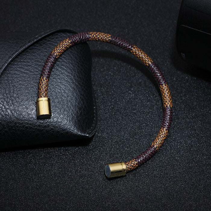 Leather Bracelets for Men and Women Jewelry Stainless Steel Magnetic Clasp Bracelets - eZthings USA WE SORT ALL THE CRAZIEST GADGETS, GIZMOS, TOYS & TECHNOLOGY, SO YOU DON'T HAVE TO.