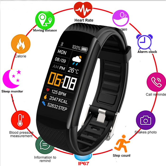 eThings C5S Smart Bracelet HD Color Screen Brightness Adjustment Bluetooth Sports Bracelet