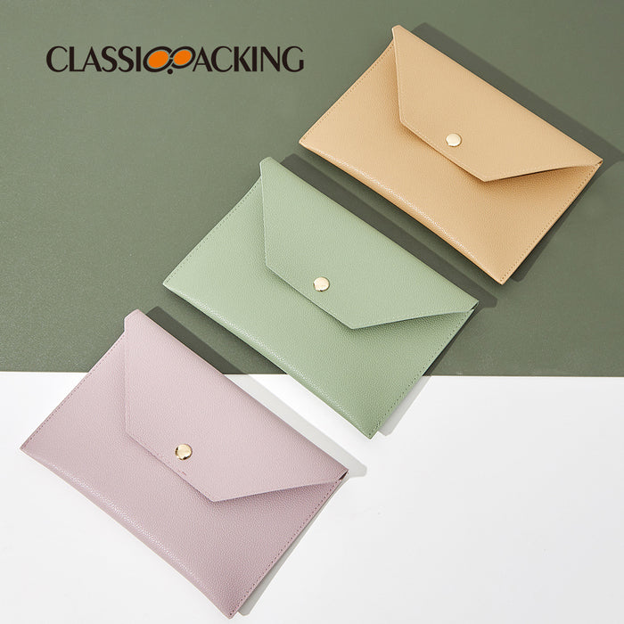 New Simple Large Capacity Envelope Bag Mobile Phone Lipstick Double Side Leather Carry On Bag Female Makeup Brush Storage Bag Brush Bag - eZthings USA WE SORT ALL THE CRAZIEST GADGETS, GIZMOS, TOYS & TECHNOLOGY, SO YOU DON'T HAVE TO.