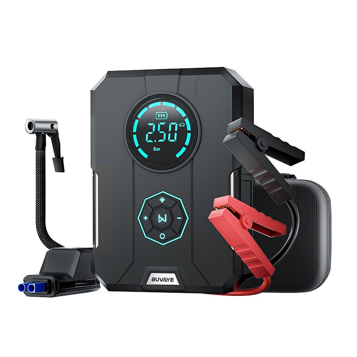 Car mounted tire inflator emergency start power supply Jump Starter - eZthings USA WE SORT ALL THE CRAZIEST GADGETS, GIZMOS, TOYS & TECHNOLOGY, SO YOU DON'T HAVE TO.