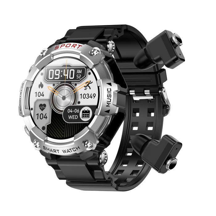 eThings T96 Smart Watch TWS 2 in 1 Bluetooth HD Call Recording Local Playback Health Monitoring - eZthings USA WE SORT ALL THE CRAZIEST GADGETS, GIZMOS, TOYS & TECHNOLOGY, SO YOU DON'T HAVE TO.
