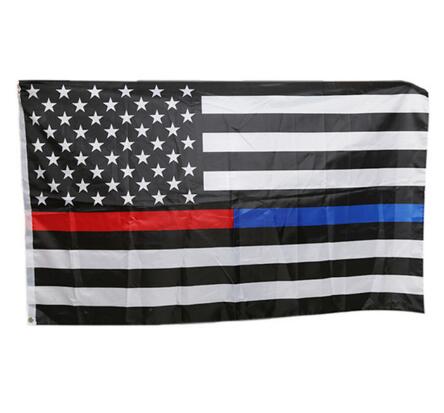 90*150cm USA Police Flags Thin American National Banner White And Blue Stars Printed Strip with Brass Grommets - eZthings USA WE SORT ALL THE CRAZIEST GADGETS, GIZMOS, TOYS & TECHNOLOGY, SO YOU DON'T HAVE TO.