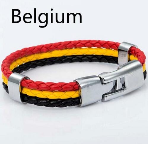 National Flag Leather Bracelets Sports Football Fans Jewelry - eZthings USA WE SORT ALL THE CRAZIEST GADGETS, GIZMOS, TOYS & TECHNOLOGY, SO YOU DON'T HAVE TO.