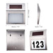 Solar LED Address Sign – Stainless Steel House Number Light with White LEDs, Waterproof, Customizable Numbers & Letters, Auto On/Off, 7.86 x 7.07 Inches - eZthings USA WE SORT ALL THE CRAZIEST GADGETS, GIZMOS, TOYS & TECHNOLOGY, SO YOU DON'T HAVE TO.