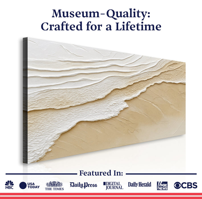 Neutral Ocean Waves Wall Art