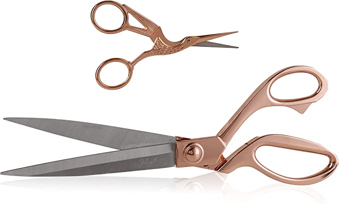 10" Dressmaker Sewing Classic Ultra Sharp Shears Heavy Duty Tailor Fabric Scissors in Titanium Coating Stainless Steel (10 Inch Rainbow) - eZthings USA WE SORT ALL THE CRAZIEST GADGETS, GIZMOS, TOYS & TECHNOLOGY, SO YOU DON'T HAVE TO.