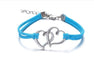 Infinity handmade bracelet Vintage Antique Silver Love double heart Charms Infinity Bangles Leather Bracelet - eZthings USA WE SORT ALL THE CRAZIEST GADGETS, GIZMOS, TOYS & TECHNOLOGY, SO YOU DON'T HAVE TO.