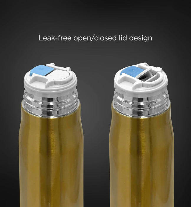 Cool Water Bottle Fathers Day Gift for Dad "Top Dad" - Insulated Stainless Steel 17oz Travel Bottle Hot/Cold with Locking Lid for Christmas and Birthday (Boxed)