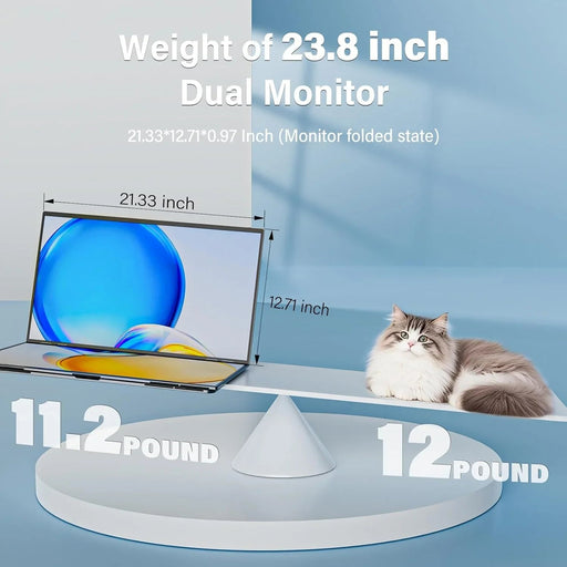 InnoView Foldable 23.8" Dual Monitor-INVPM609 - eZthings USA WE SORT ALL THE CRAZIEST GADGETS, GIZMOS, TOYS & TECHNOLOGY, SO YOU DON'T HAVE TO.