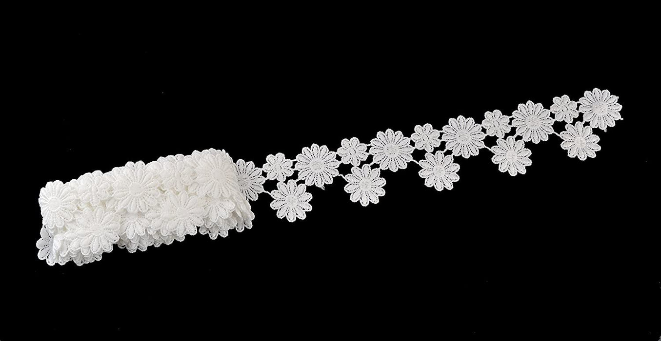 eZthings® Venise Edging Lace Trim from Eyelet Fabric for DIY Craft Venice Trims (3 Yard, Flower) - eZthings USA WE SORT ALL THE CRAZIEST GADGETS, GIZMOS, TOYS & TECHNOLOGY, SO YOU DON'T HAVE TO.