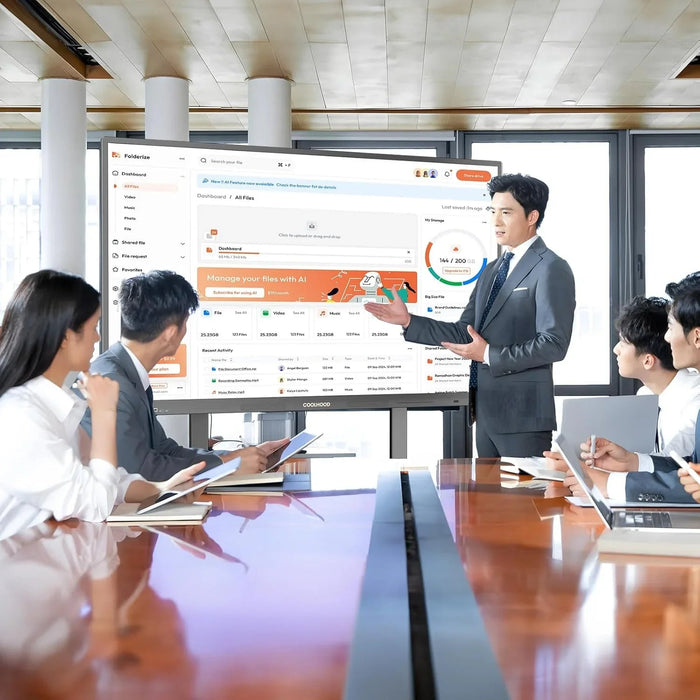 REHISK COOLHOOD 65" 4K Smart Whiteboard (Touchscreen, Android 13, Wireless Sharing, App Ecosystem) - eZthings USA WE SORT ALL THE CRAZIEST GADGETS, GIZMOS, TOYS & TECHNOLOGY, SO YOU DON'T HAVE TO.
