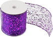 Decorative Designer Sparkly Sheer Fabric Ribbons for Party Decor and Gift Baskets (10 Yard, Purple(3.5" Width)) - eZthings USA WE SORT ALL THE CRAZIEST GADGETS, GIZMOS, TOYS & TECHNOLOGY, SO YOU DON'T HAVE TO.