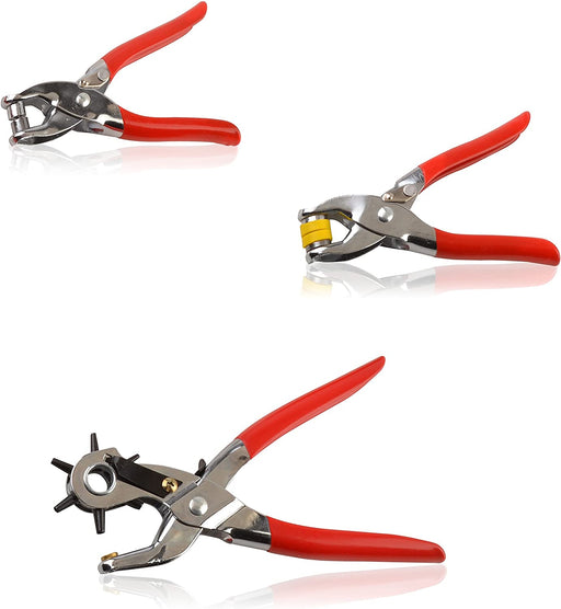 eZthings® Professional Leather Craft Stamping & Punching Tools Three Set Pliers with Eyelets - eZthings USA WE SORT ALL THE CRAZIEST GADGETS, GIZMOS, TOYS & TECHNOLOGY, SO YOU DON'T HAVE TO.