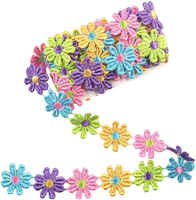 eZthings® Designer Decorating Lace and Trims for Sewing and Craft Projects (3 Yard, Flower A) - eZthings USA WE SORT ALL THE CRAZIEST GADGETS, GIZMOS, TOYS & TECHNOLOGY, SO YOU DON'T HAVE TO.