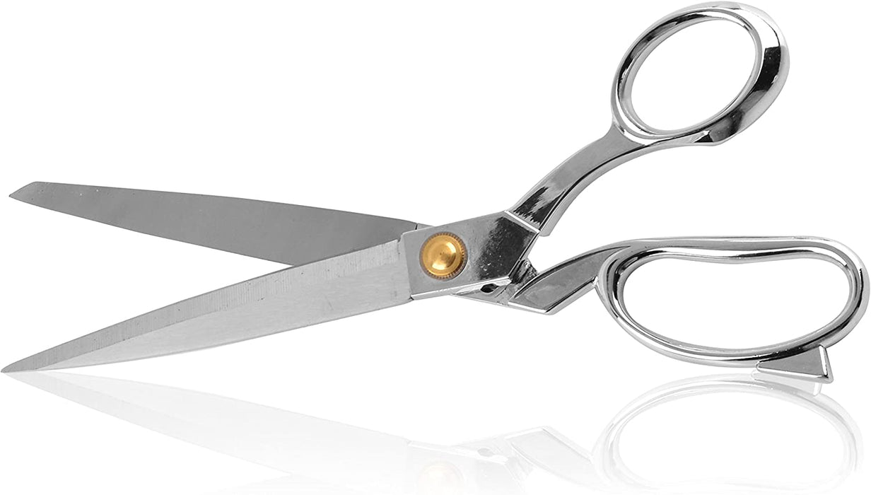 eZthings® Heavy Duty 10.5" Scissors For Cutting Fabric, Leather, and Raw Materials (10.5 Inch Silver) - eZthings USA WE SORT ALL THE CRAZIEST GADGETS, GIZMOS, TOYS & TECHNOLOGY, SO YOU DON'T HAVE TO.