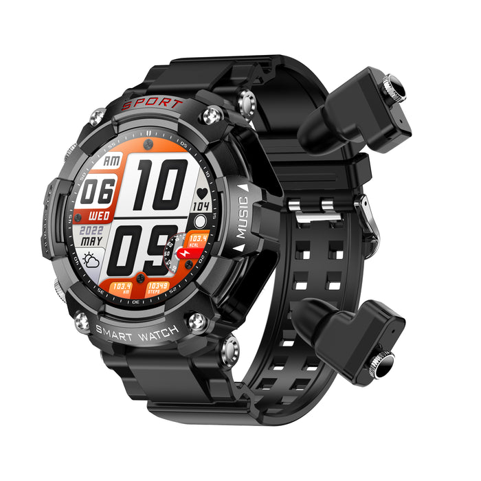 eThings T96 Smart Watch TWS 2 in 1 Bluetooth HD Call Recording Local Playback Health Monitoring - eZthings USA WE SORT ALL THE CRAZIEST GADGETS, GIZMOS, TOYS & TECHNOLOGY, SO YOU DON'T HAVE TO.