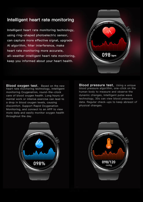 GS GT3 Pro Smart Watch Heart Rate, Blood Pressure, Blood Oxygen Monitoring Bluetooth Sports Watch Bracelet - eZthings USA WE SORT ALL THE CRAZIEST GADGETS, GIZMOS, TOYS & TECHNOLOGY, SO YOU DON'T HAVE TO.