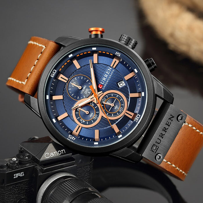 Watch Top Brand Man Watches with Chronograph Sports Waterproof Clock Man Watches Military Luxury Men's Watch Analog Quartz - eZthings USA WE SORT ALL THE CRAZIEST GADGETS, GIZMOS, TOYS & TECHNOLOGY, SO YOU DON'T HAVE TO.