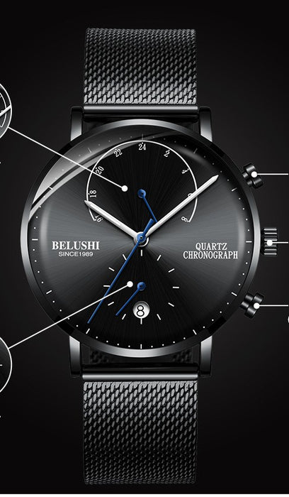 Quartz Watch Men Watches Modern Chronograph Men Watch Leather Strap Watches Man Imitation Luxury Belushi Men'S Sports Watch - eZthings USA WE SORT ALL THE CRAZIEST GADGETS, GIZMOS, TOYS & TECHNOLOGY, SO YOU DON'T HAVE TO.