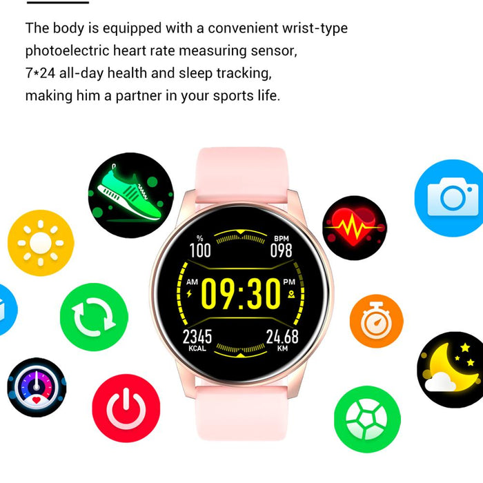 eThings Women Smart Watch Real-time Weather Forecast Activity Tracker Heart Rate Monitor Sports Ladies Smart Watch Men For Android IOS - eZthings USA WE SORT ALL THE CRAZIEST GADGETS, GIZMOS, TOYS & TECHNOLOGY, SO YOU DON'T HAVE TO.
