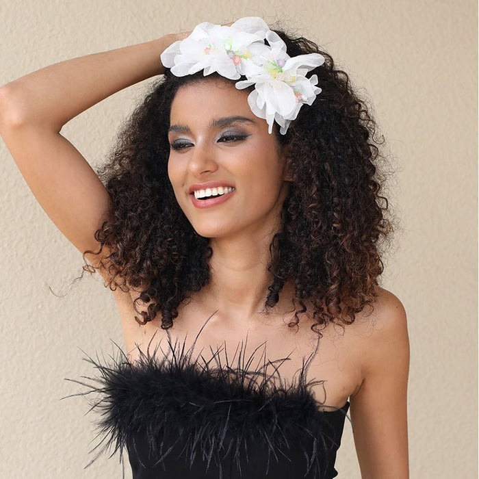 Fashionable handmade fabric crystal flower headband - eZthings USA WE SORT ALL THE CRAZIEST GADGETS, GIZMOS, TOYS & TECHNOLOGY, SO YOU DON'T HAVE TO.