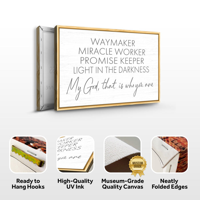 My God Way Maker Miracle Worker Faith Sign II