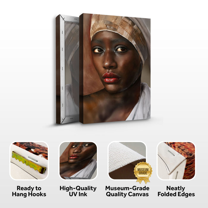 African Woman Painting Wall Art