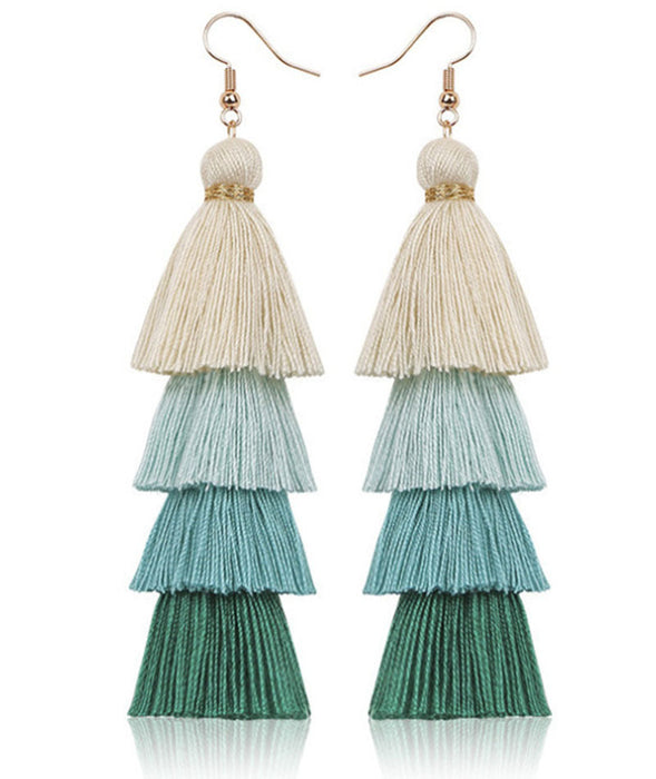 Handmade Tassel Earrings Women's European And American National Style Long Earrings Bohemian Fashion Earrings - eZthings USA WE SORT ALL THE CRAZIEST GADGETS, GIZMOS, TOYS & TECHNOLOGY, SO YOU DON'T HAVE TO.