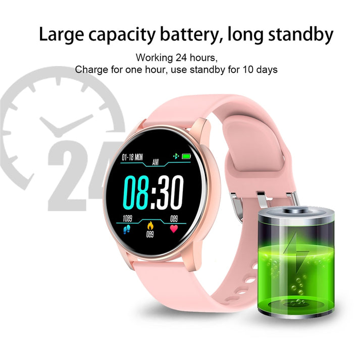 eThings Women Smart Watch Real-time Weather Forecast Activity Tracker Heart Rate Monitor Sports Ladies Smart Watch Men For Android IOS - eZthings USA WE SORT ALL THE CRAZIEST GADGETS, GIZMOS, TOYS & TECHNOLOGY, SO YOU DON'T HAVE TO.
