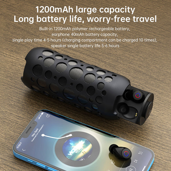 eThings Speaker 2 In 1 Speaker With Headset Bluetooth Speaker With Headset Mini Portable Outdoor Speaker With Headset Sport Headset