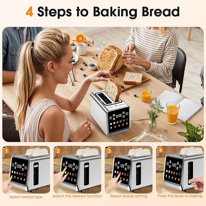 Stainless Steel Smart Digital Toaster - eZthings USA WE SORT ALL THE CRAZIEST GADGETS, GIZMOS, TOYS & TECHNOLOGY, SO YOU DON'T HAVE TO.