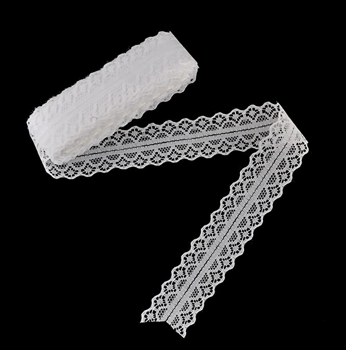 Designer Decorating Embroidered Lace and Trims for Sewing and DIY Craft Projects (10 Yard, Fancy White (1.1" Width) - eZthings USA WE SORT ALL THE CRAZIEST GADGETS, GIZMOS, TOYS & TECHNOLOGY, SO YOU DON'T HAVE TO.