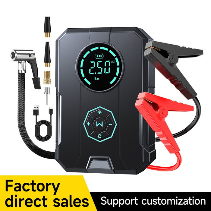 Car mounted tire inflator emergency start power supply Jump Starter - eZthings USA WE SORT ALL THE CRAZIEST GADGETS, GIZMOS, TOYS & TECHNOLOGY, SO YOU DON'T HAVE TO.