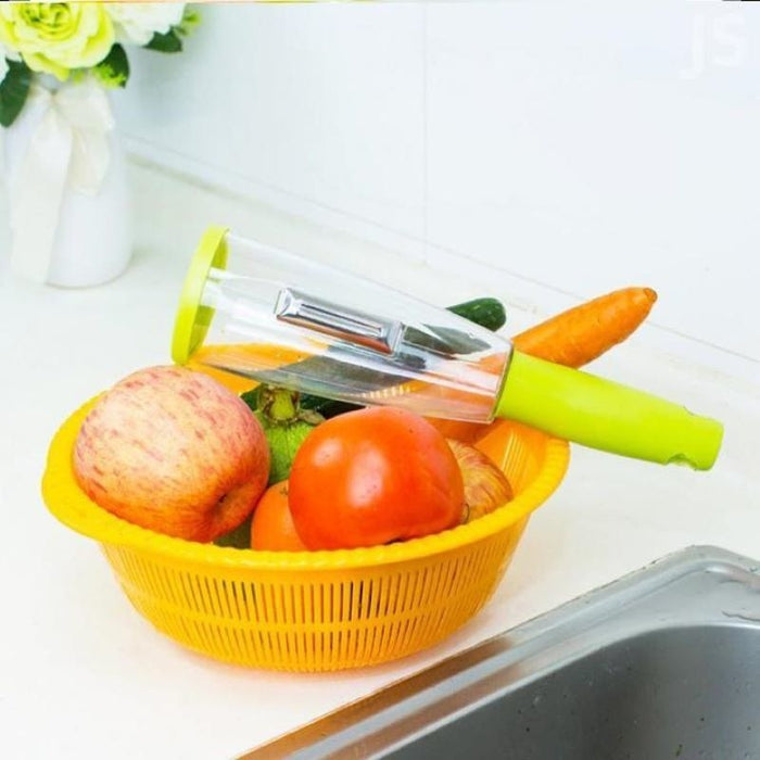 Peeler With Rubbish Bin Stainless Steel Multi-function Vegetable Peeler Cutter Peeler Potato Carrot Grater Kitchen Tool Gadgets - eZthings USA WE SORT ALL THE CRAZIEST GADGETS, GIZMOS, TOYS & TECHNOLOGY, SO YOU DON'T HAVE TO.