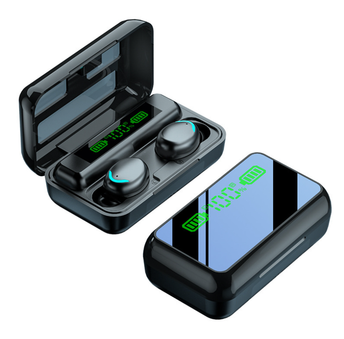 eThings F9-5c Bluetooth headset smiley face F9 Bluetooth headset TWS wireless headset touch digital display