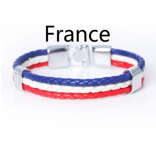 National Flag Leather Bracelets Sports Football Fans Jewelry - eZthings USA WE SORT ALL THE CRAZIEST GADGETS, GIZMOS, TOYS & TECHNOLOGY, SO YOU DON'T HAVE TO.