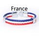 National Flag Leather Bracelets Sports Football Fans Jewelry - eZthings USA WE SORT ALL THE CRAZIEST GADGETS, GIZMOS, TOYS & TECHNOLOGY, SO YOU DON'T HAVE TO.